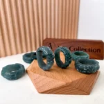 Jade Blue-Green Dragon Ring – 3D Hand-Carved Natural Jadeite Jade (WMC-0323-1700204432)