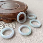 Jade White–Light Green Jadeite Ring – Hand-Carved Natural Jadeite Jade (XIU-0424-1720904867)