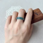 Jade Green-Blue Jadeite Ring – Natural Untreated Grade A Jadeite Jade (CAR-0424-1721104311) - Image 3
