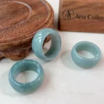 Jade Green-Blue Jadeite Thumb Ring – Natural Untreated Grade A Jadeite Jade (WEN-0424-1723084822) - Image 3