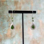Jade Teardrop Earrings – Green Nephrite Jade in 925 Sterling Silver (JSY-0424-12149) - Image 5