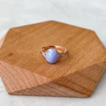 Jade Lavender Jadeite Ring – 18K Rose Gold with Natural Diamonds, Size 6.75 (SHWQ-0424-1728940381)