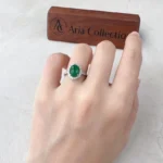 Jade Green Serenity Jadeite Ring – 18K White Gold with Natural Diamonds, Size 5.50 (SHWQ-0424-1732951401) - Image 2
