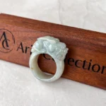 Jade Pi Xiu Fortune Guardian Ring – Light Green Jadeite Thumb Ring, US Size 11.5 (YX-1222-1735496986) - Image 3