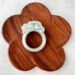 Jade Pi Xiu Fortune Guardian Ring – Light Green Jadeite Thumb Ring, US Size 11.5 (YX-1222-1735496986) - Image 2